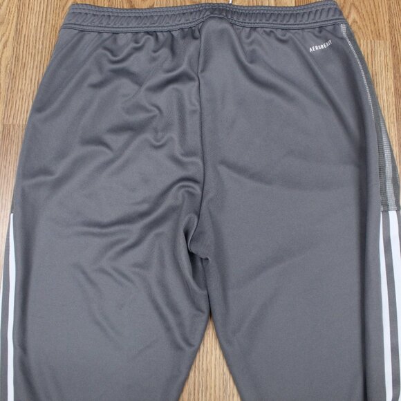 ADIDAS AEROREADY Mens POLYESTER ATHLETIC PANTS GRAY & WHITE Sz LARGE, L - Picture 6 of 6